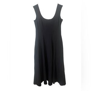 Lands'‎ End Black Sleeveless Midi Dress Size Medium